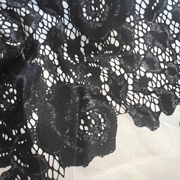 INC International Concepts Plus Size 16 Dress Mesh Inset Fit & Flare Black - Picture 3 of 5